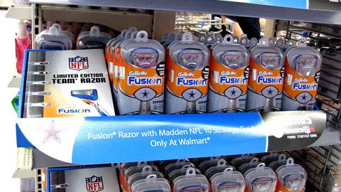 Gillette Fusion Walmart 'Madden NFL 10' Shelf Tray