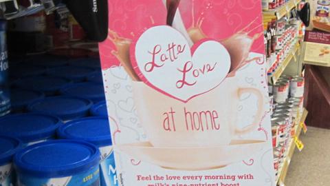MilkPEP 'Latte Love' Shelf Talker