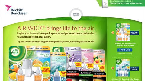 Air Wick Samsclub.com Brand Showcase
