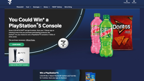 7-Eleven PepsiCo 'You Could Win' Leaderboard Ad