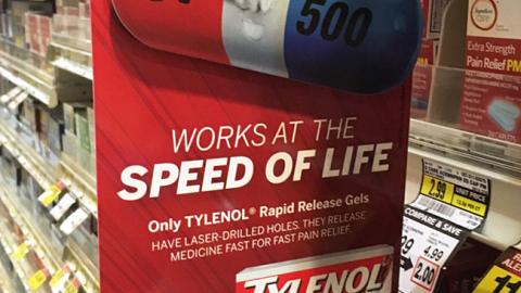 Tylenol 'Speed of Life' Shelf Talker