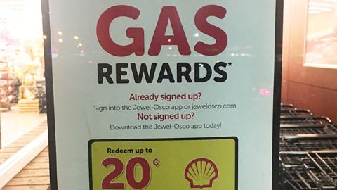 Jewel-Osco Shell Gas Rewards Window Cling