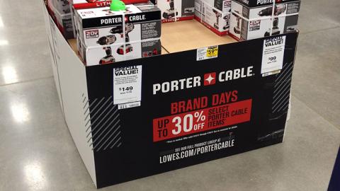 Porter-Cable Lowe's 'Brand Days' Pallet Display