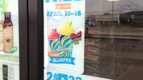 Slurpee 'Buy 1 Get 1 Free' Window Cling