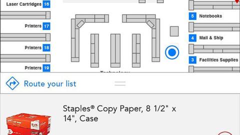Staples Store Map Mobile App Screen