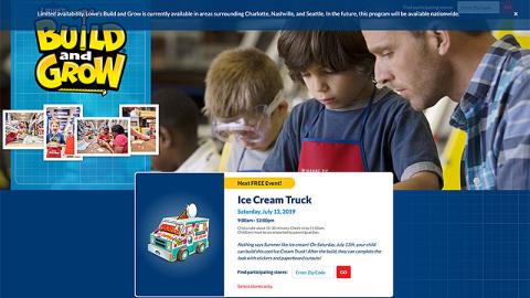 Lowe's 'Build and Grow' Web Page