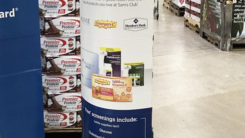 Sam's Club 'Back to School, Healthy Routine' Standee