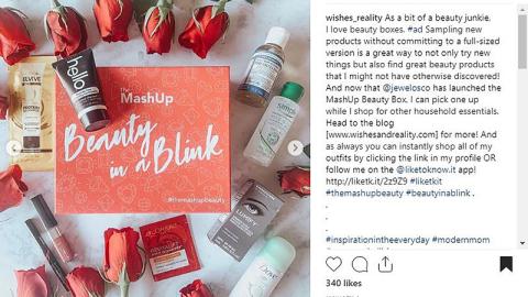 Jewel Influencer 'Mashup Beauty Box' Instagram Update