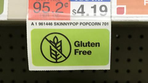 CVS Skinny Pop 'Gluten Free' Shelf Tag