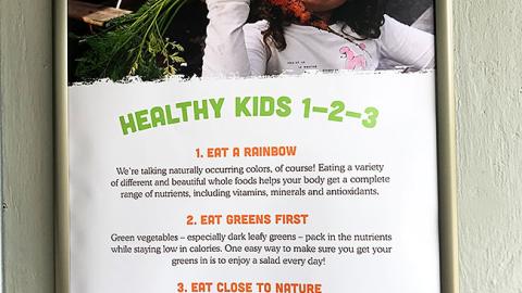 Whole Foods 'Healthy Kids 1-2-3' Framed Sign