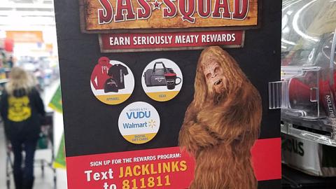 Jack Link's Walmart 'Sas-Squad' Shelf Talker