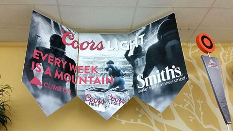 Coors Light Smith's 'Every Week Is a Mountain' Ceiling Sign