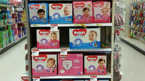 Target Huggies Little Movers 'Diaper Pants' Endcap