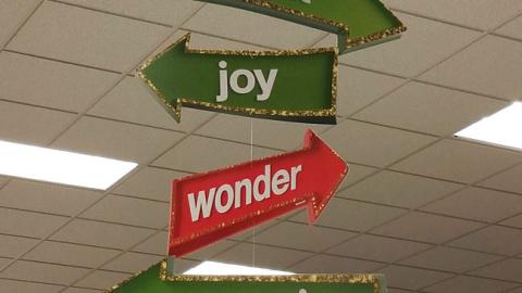Target Holiday Ceiling Sign