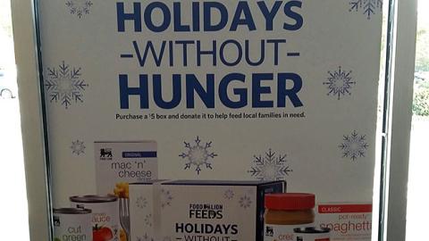 Food Lion 'Holidays Without Hunger' Window Poster