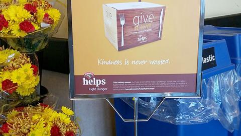 Hannaford 'Give Hope' Stanchion Sign