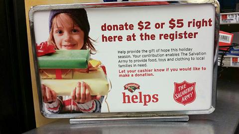 Hannaford 'Gift of Hope' Checkout Sign