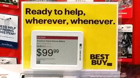 Best Buy 'Ready to Help' Digital Price Label Sign