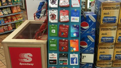 Speedway Holiday Gift Card Floorstand