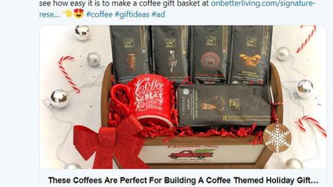 Better Living 'Make a Coffee Gift Basket' Twitter Update