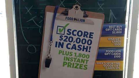 Food Lion 'Pick Your Play' Window Poster