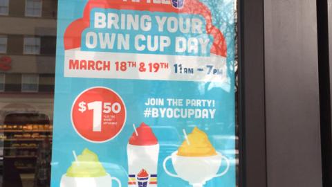 7-Eleven 'Bring Your Own Cup Day' Window Cling