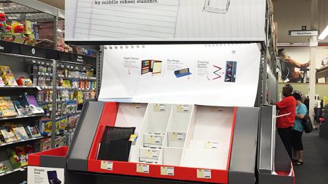 Staples Designed By Students Endcap Display