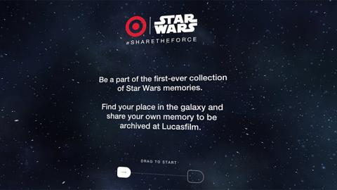 Target 'Share the Force' Landing Page