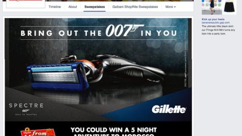 ShopRite Gillette ‘Spectre’ Facebook Tab