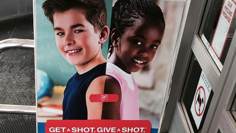 Walgreens 'Get a Shot. Give a Shot' A-Board