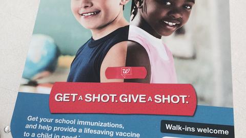 Walgreens 'Get a Shot. Give a Shot' Counter Cling