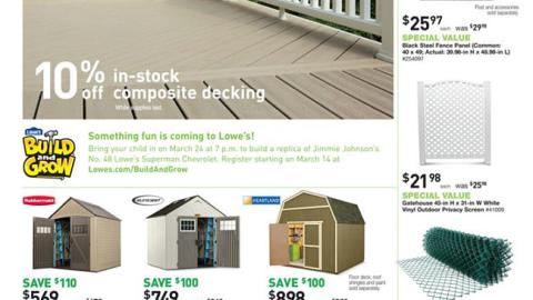 Lowe’s 'Build and Grow' Feature