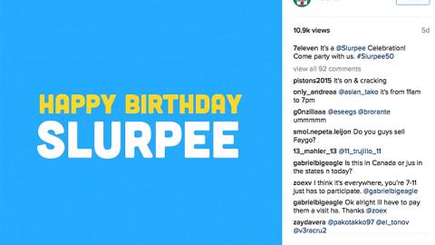 7-Eleven ‘Happy Birthday Slurpee’ Instagram Update