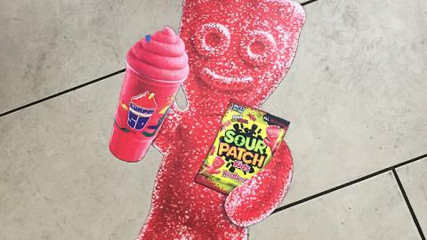 Sour Patch Redberry Slurpee Floor Cling