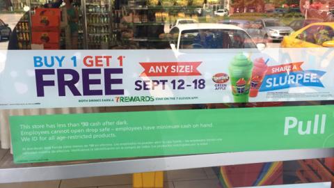 7-Eleven Skittles ‘Buy 1 Get 1 Free’ Window Cling