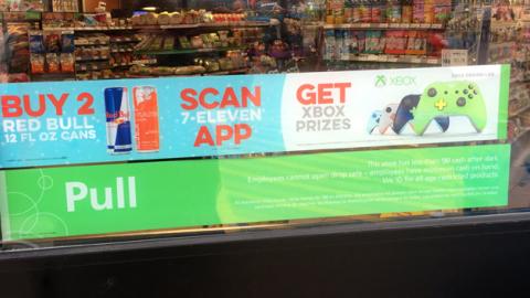 Red Bull 7-Eleven ‘Get Xbox Prizes’ Window Cling