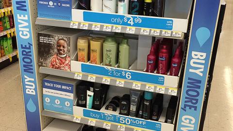 Unilever Walgreens 'Give H2OPE to Others' Endcap