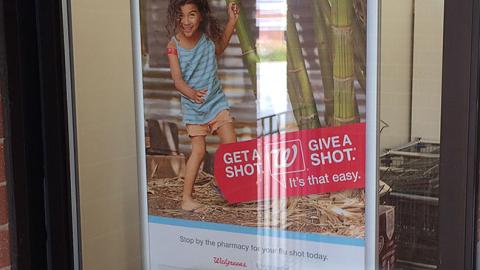Walgreens 'Get a Shot. Give a Shot' Window Poster