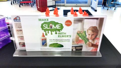 Office Depot Elmer's 'Make Slime' Countertop Sign