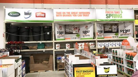 Scotts Miracle-Gro Home Depot In-Line Display