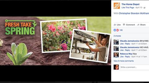 Home Depot 'Fresh Take Spring' Facebook Cover
