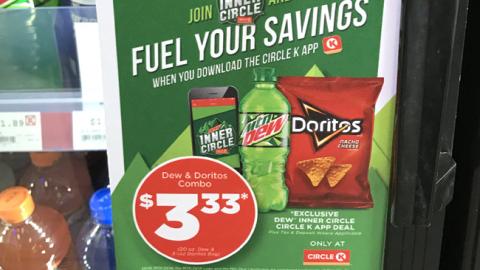PepsiCo Circle K 'Fuel Your Savings' Cooler Cling