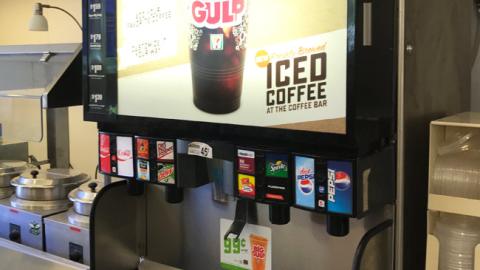 7-Eleven 'Freshly Brewed' Iced Coffee Translite Sign