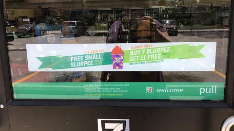 7-Eleven '7-Eleven Day' Window Cling