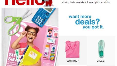 Target 'Want More Deals' Email