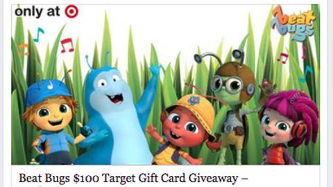 'Beat Bugs' Target 'Gift Card Giveaway' Facebook Update