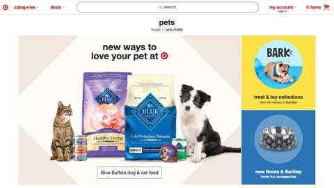 Target Bark 'Treat & Toy Collections' Display Ad