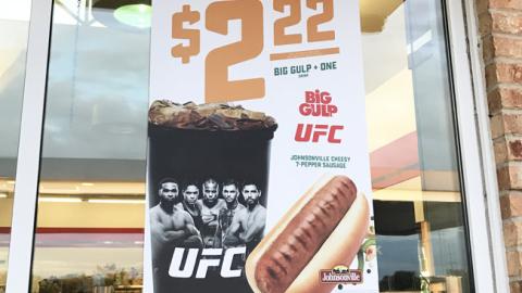 Big Gulp UFC Johnsonville Window Poster