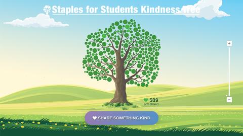 Staples Lady Gaga 'Kindness Tree' Website