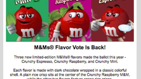 Circle K M&M's 'Flavor Vote' Email